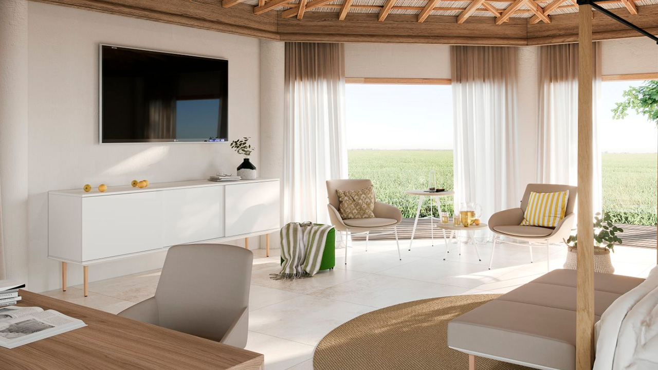 Estilos modernos de muebles de recepción para oficinas elegantes
