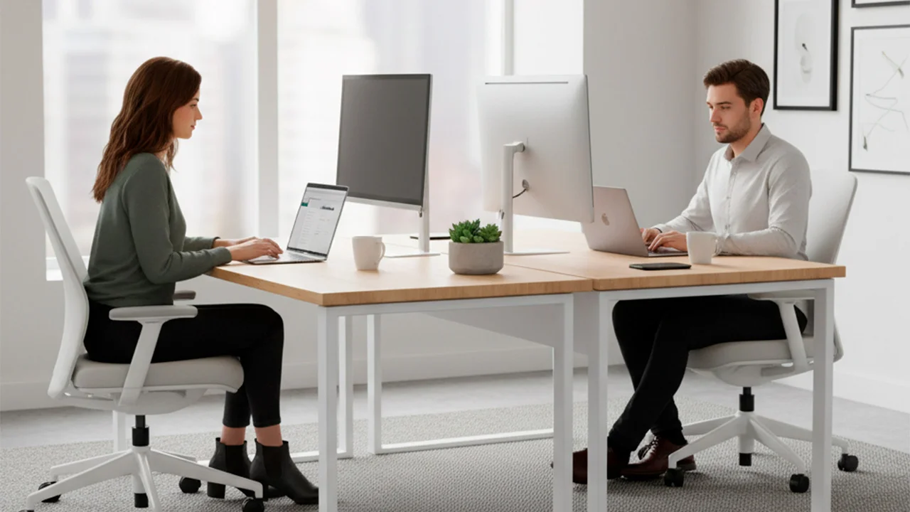 Escritorios grupales para trabajar en pareja
