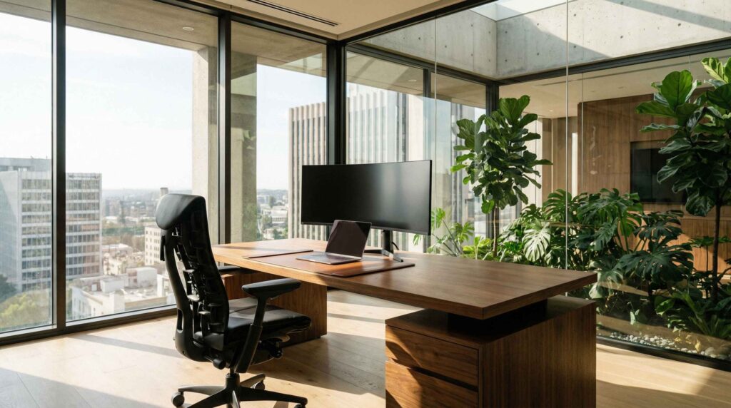 Escritorios gerenciales: presencia, funcionalidad y liderazgo