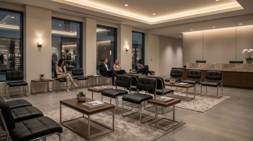 Cree experiencias memorables para sus clientes con zonas de espera acogedoras.