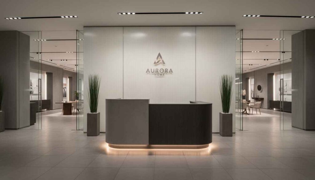 Counter de recepción: diseño que proyecta marca