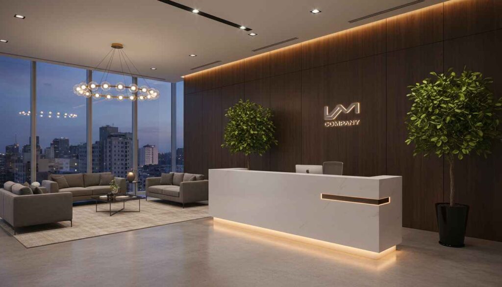 Counter de recepción: diseño que proyecta marca