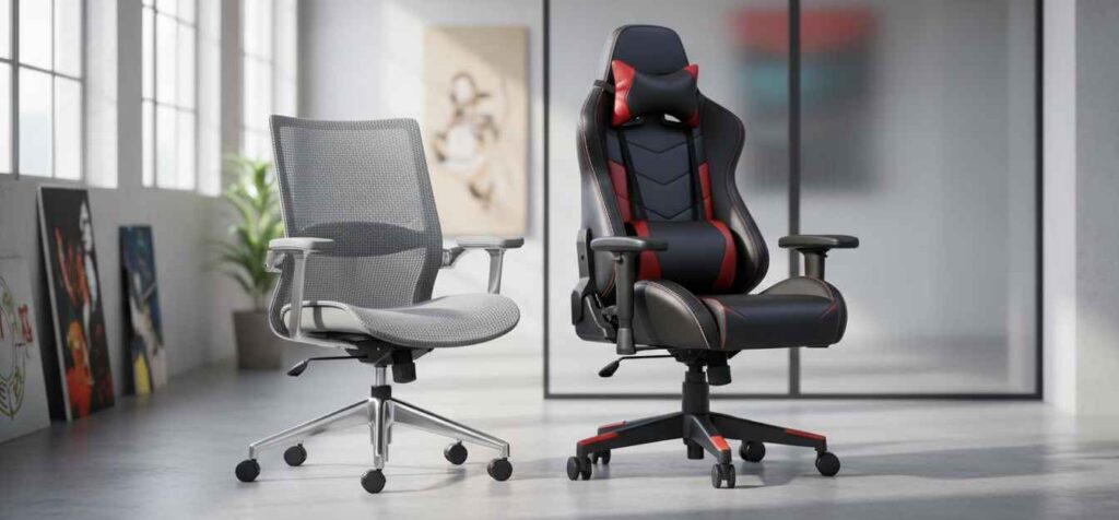 Sillas gamer vs sillas de oficina: ¿cuál es mejor para trabajar largas horas?