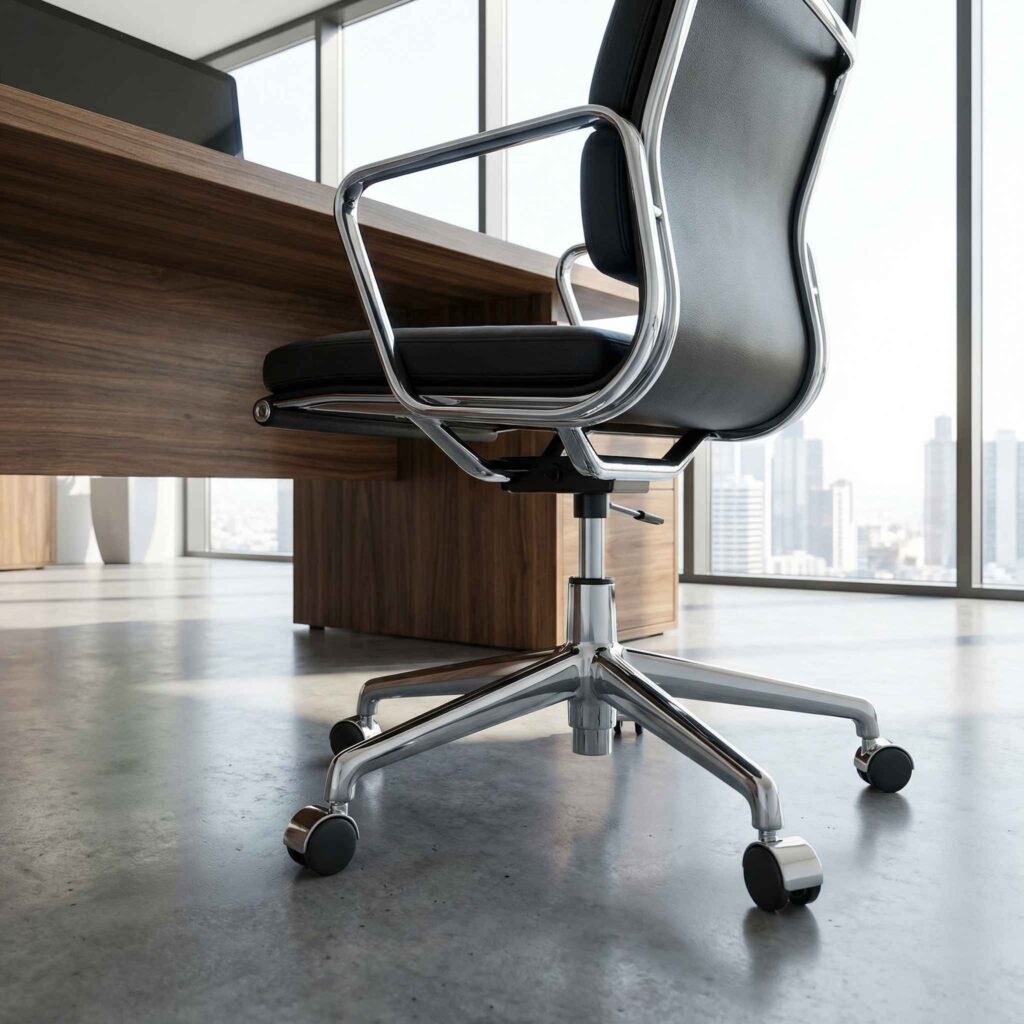 Bases cromadas para sillas de oficina: elegancia y funcionalidad en espacios limpios y con alfombras