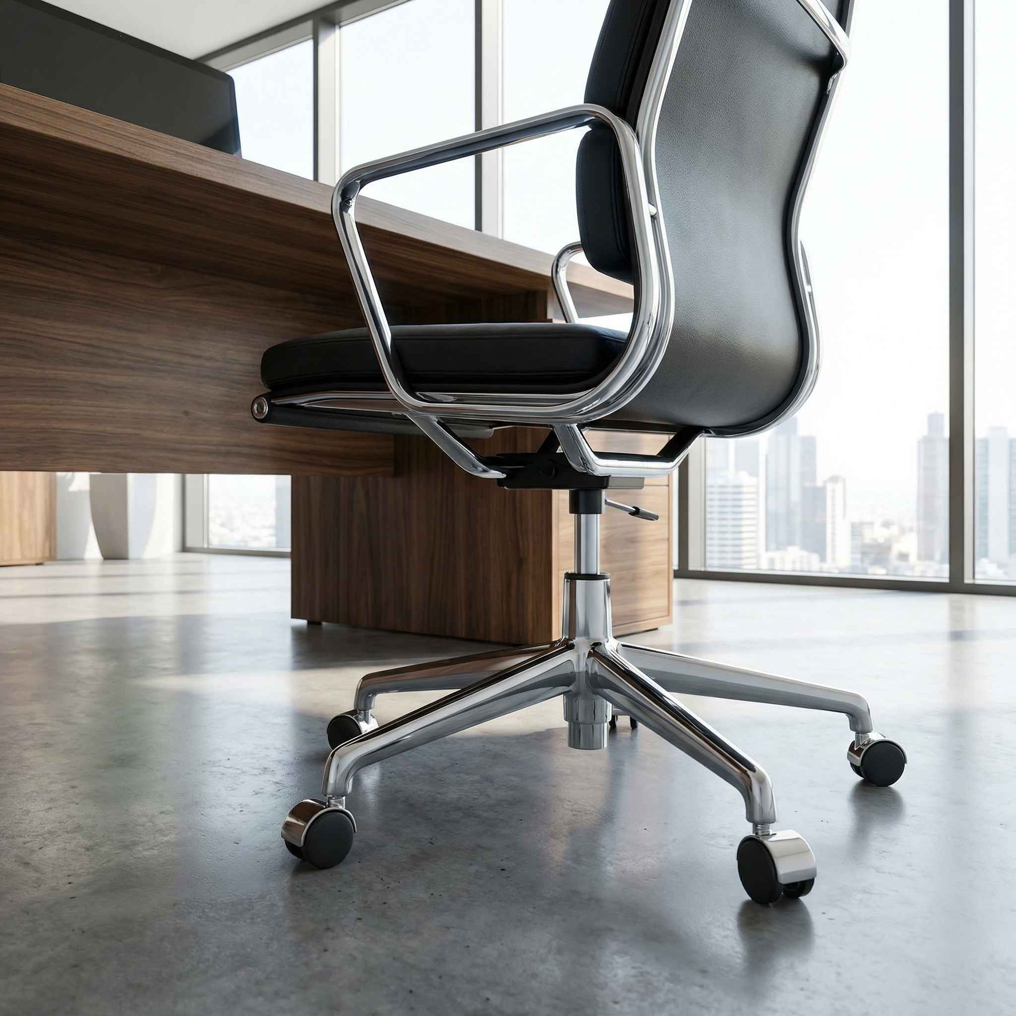 Bases cromadas para sillas de oficina: elegancia y funcionalidad en espacios limpios y con alfombras