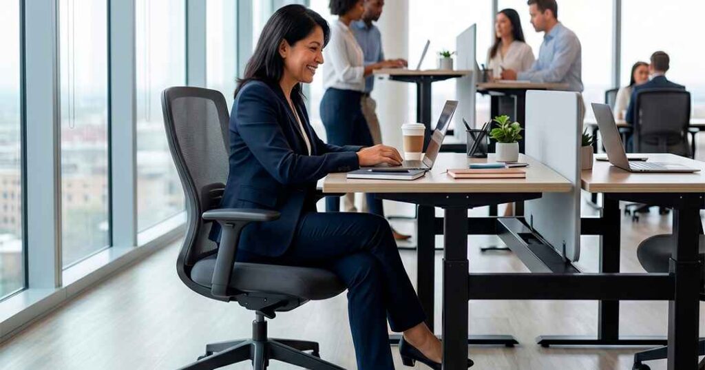 Sillas de oficina ergonómicas que mejoran la postura y reducen dolores musculares