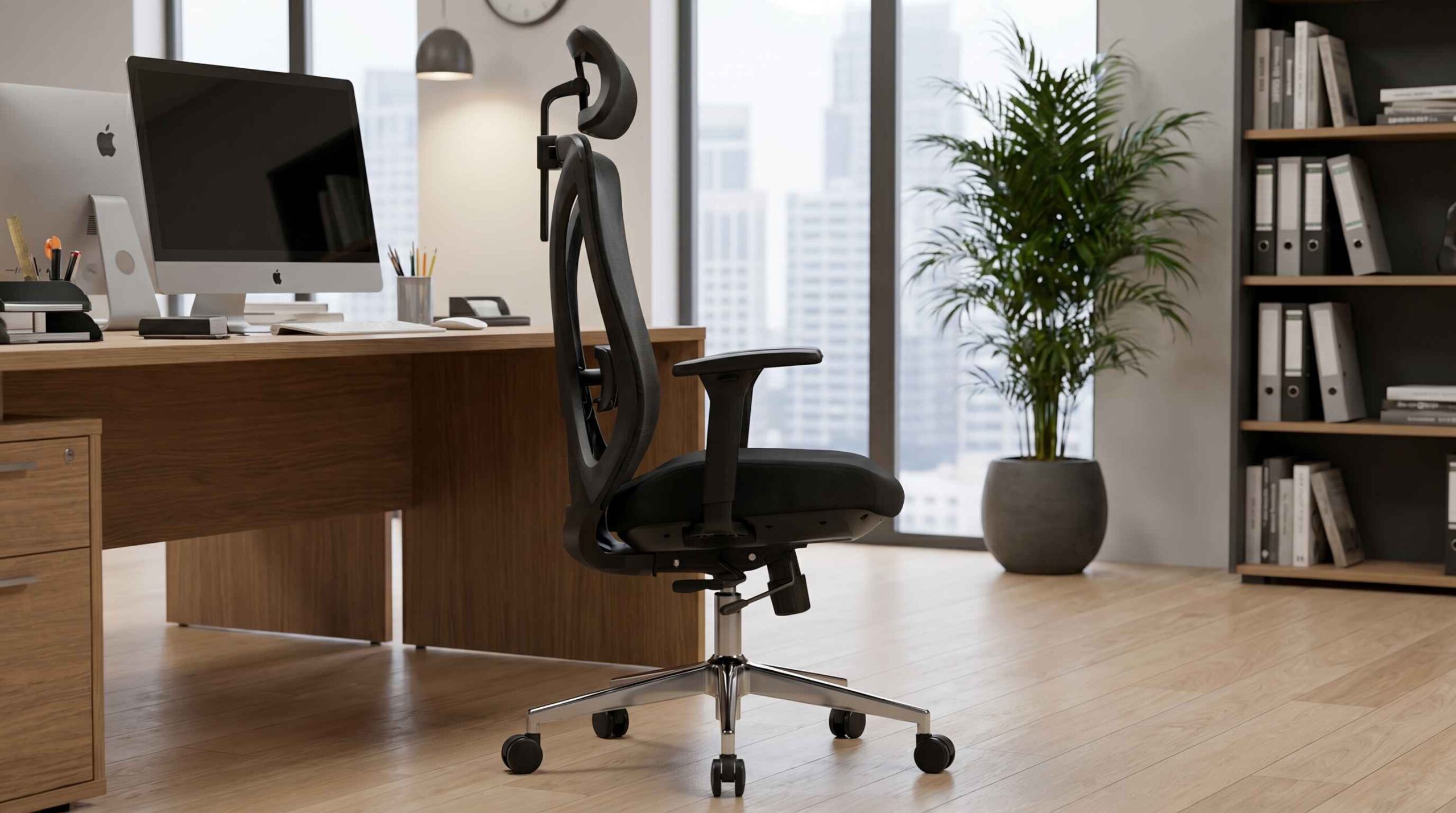 Soporte lumbar regulable en sillas de oficinas: beneficios