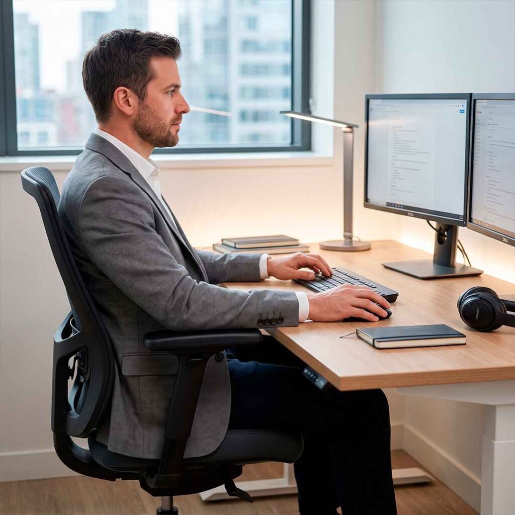 Brazos 4D y 5D para sillas: importancia de la ergonomía avanzada en oficinas